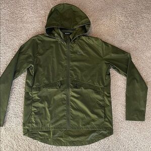Nike Windbreaker Zip Up Dark Olive Green